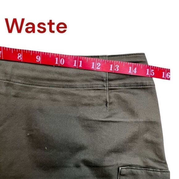 L'EQUIPE YOSHIE INABA A-Line Long Pencil Skirt Military Green Size 9 Cotton Blen - Picture 6 of 9